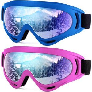 Kids Ski Goggles Snowboard Goggles Youth Teens Boys Girls Winter Sports OTG